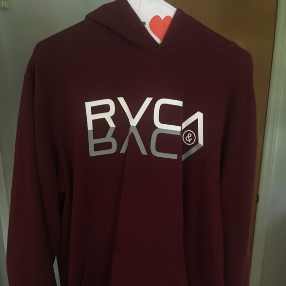 ❗️Red RVCA Men’s Hoodie - Picture 1 of 3